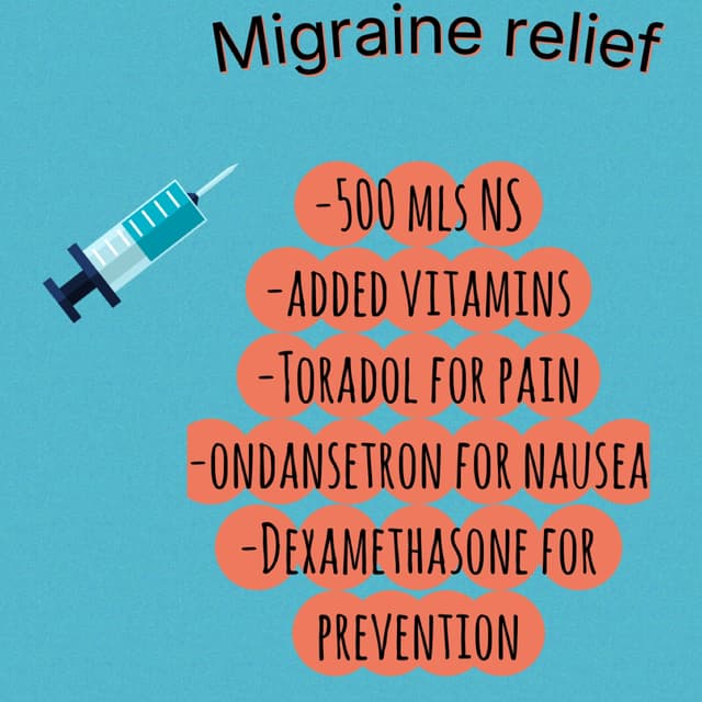 Migraine infusion package at Rejuv me mobile Wellness Spa LLC in Lehigh Acres, FL